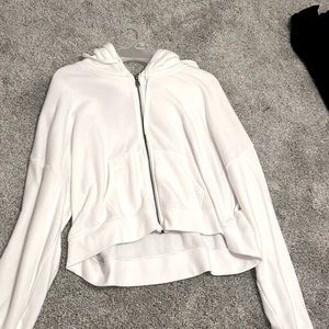 cropped white jacket.